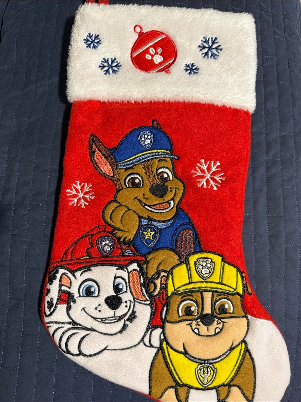 Paw Patrol Red Holiday Dog Stocking